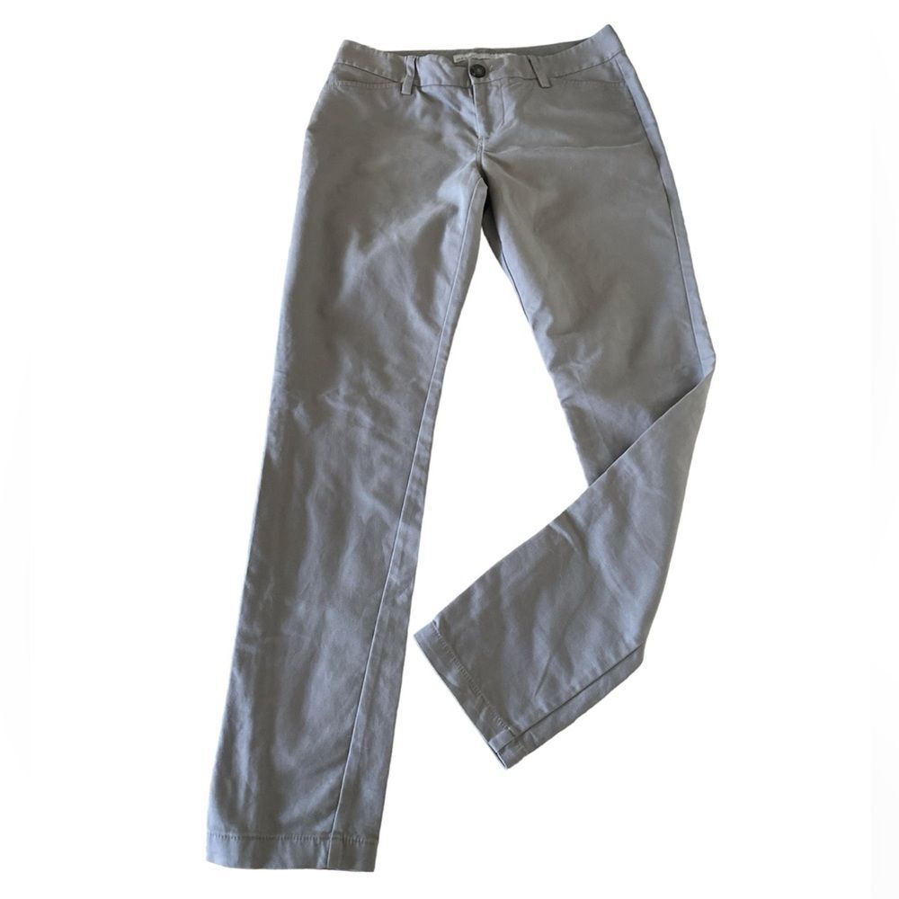 Old Navy Grey Low Rise Cotton Blend Career Ankle Straight Leg Zip Pants Size 6